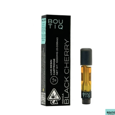Boutiq Carts Black Cherry – Live Resin Cartridge 1-Gram (indica)