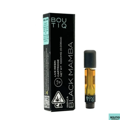 Boutiq Carts Black Mamba – Live Resin Cartridge 1-Gram (indica)