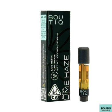 Boutiq Carts Lime Haze – Live Resin Cartridge 1-Gram (sativa)