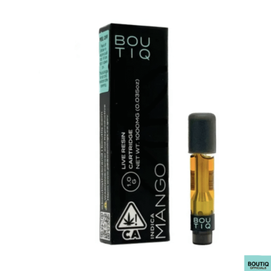 Boutiq Carts Mango – Live Resin Cartridge 1-Gram (indica)